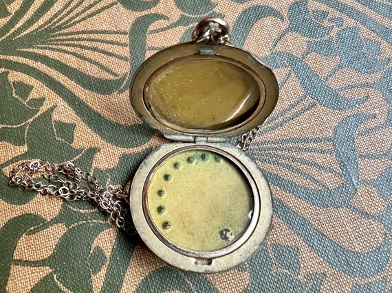 Antique Victorian gold-filled double locket with … - image 3