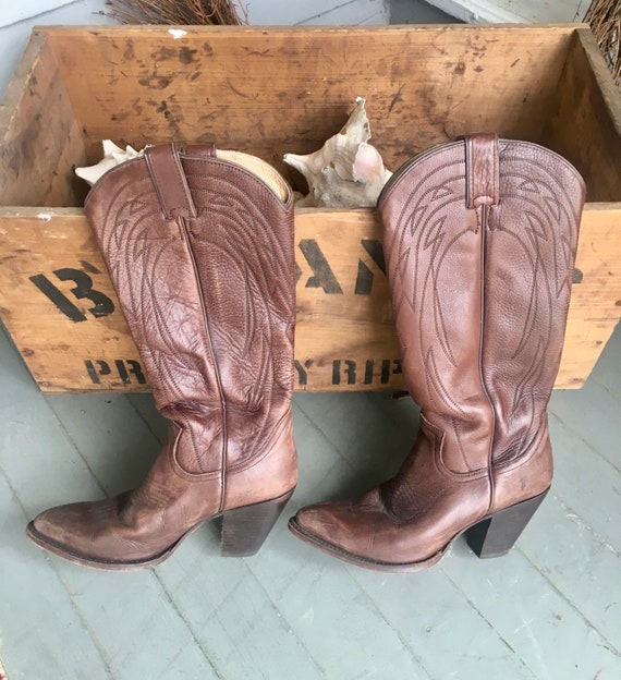 Vintage Frye leather cowboy boots / women’s size … - image 4