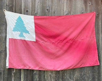 Scarce! Vintage American flag An Appeal to Heaven Pine tree flag