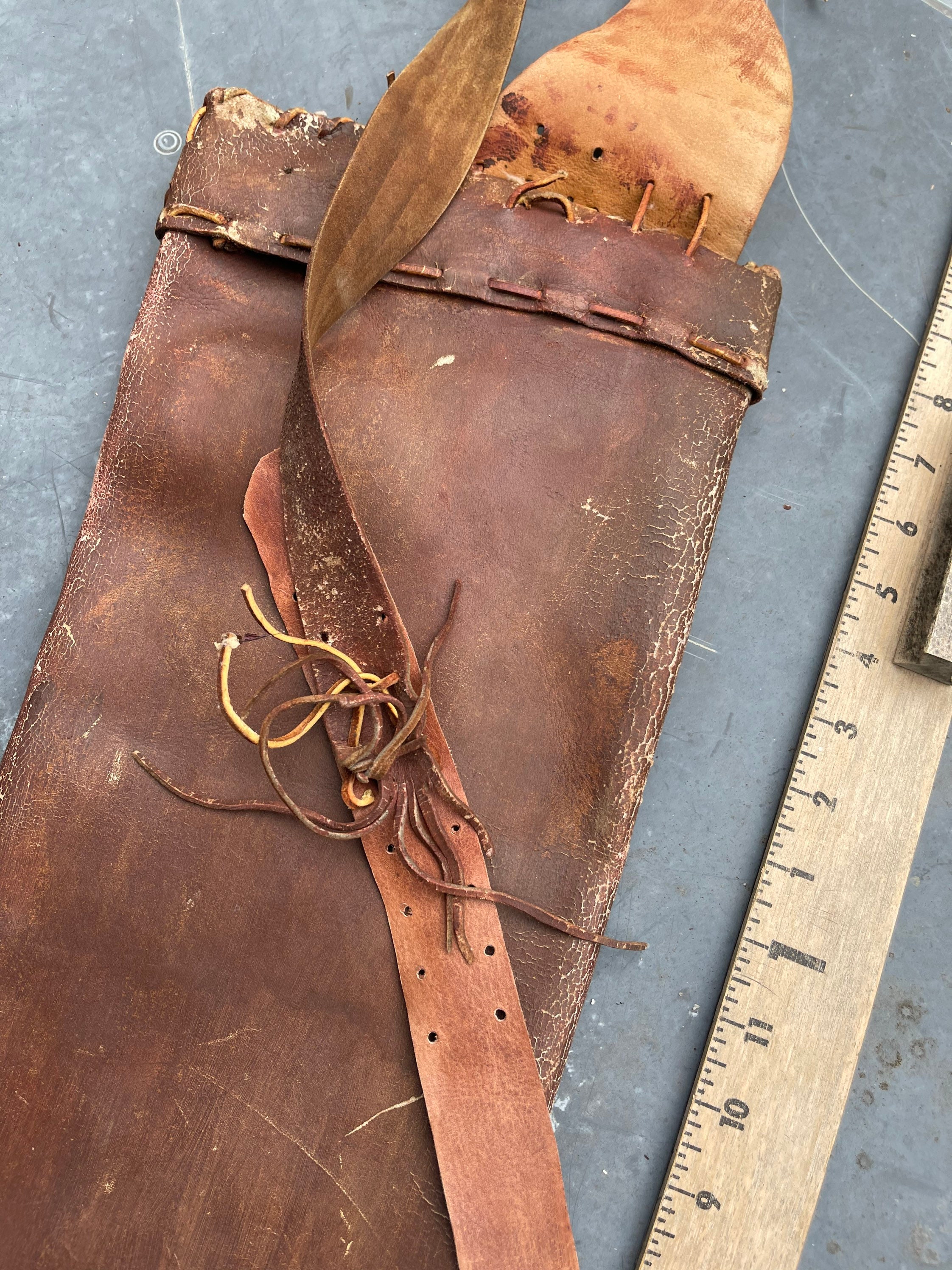 Carquois De Tir à L'arc En Cuir Cousu Main : Porte-flèche Médiéval
