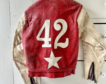Archival Vintage Custom-made Bates California leather cafe jacket / cafe racer motorcycle jacket S