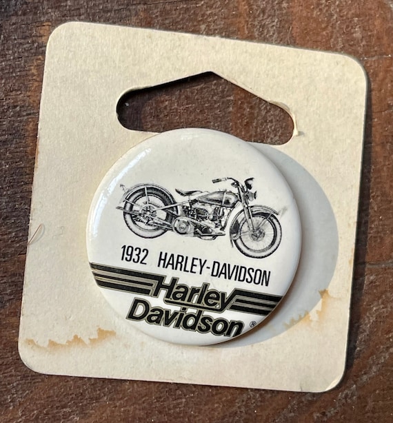 1980s Harley Davidson pinback / new old stock sup… - image 1