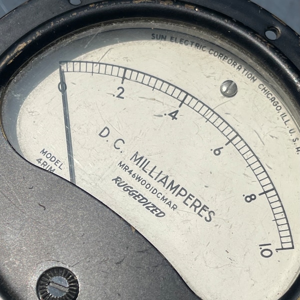 Nice mid century industrial instrument volt meter amp meter beautifully built gauge.