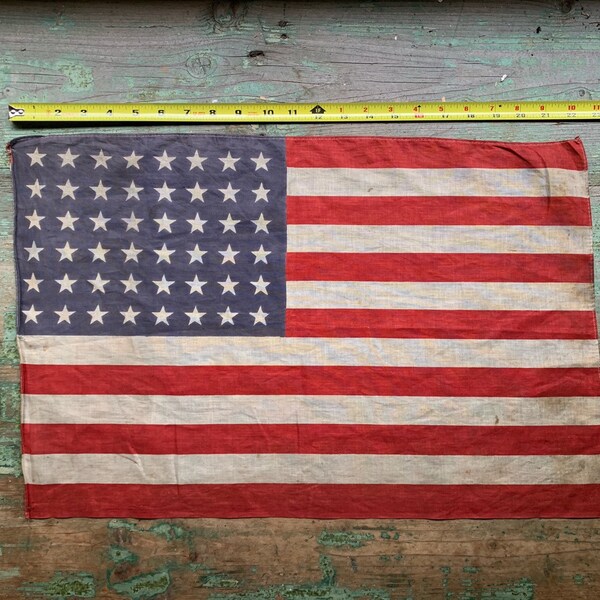 Vintage 48 star American flag suitable for framing  23x15"   F 115bs
