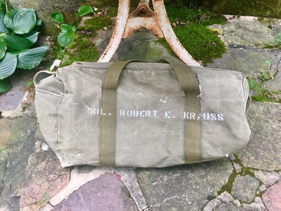 1960s military army duffel bag