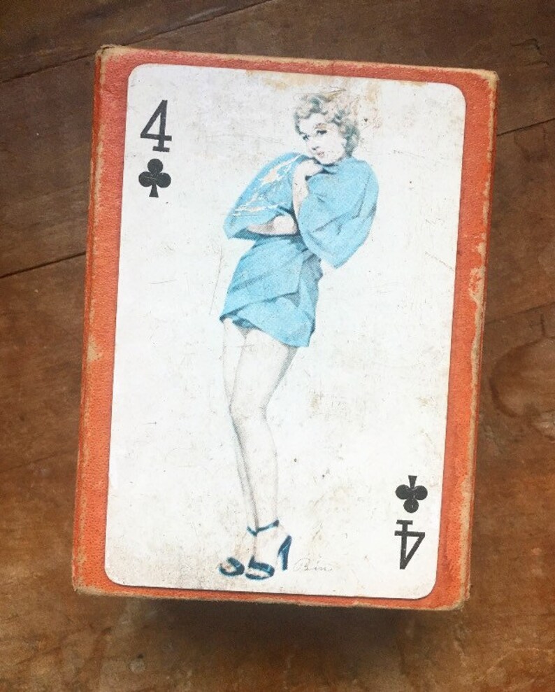1940s Pinup Novelty Trick Deck of Cards Etsy