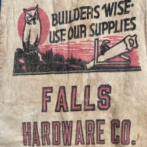 Vintage 1940 work apron artist smock cotton hardware apron philly