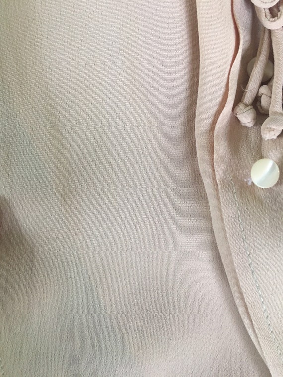 1930s nude chiffon dicky blouse size xs - image 10