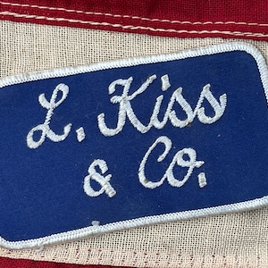 Real Vintage 1970s &quot;Love&quot; Patch work wear denim Kiss and company kiss patch peace love