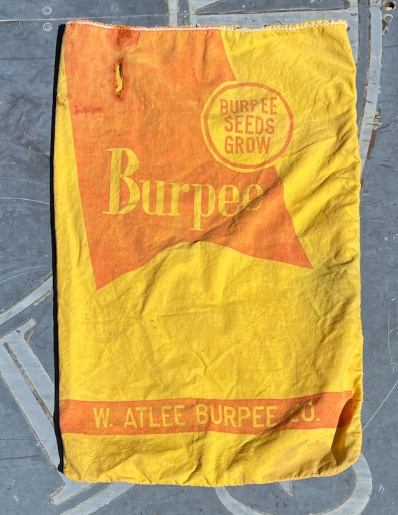Vintage cotton feed bag grain bag seed bag market 
