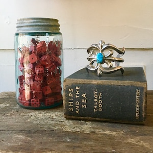 Collection of 109 antique red wood dice