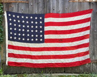 HUGE Antique 1940 American Flag 48 Stars Rare 54” X 90” - Etsy