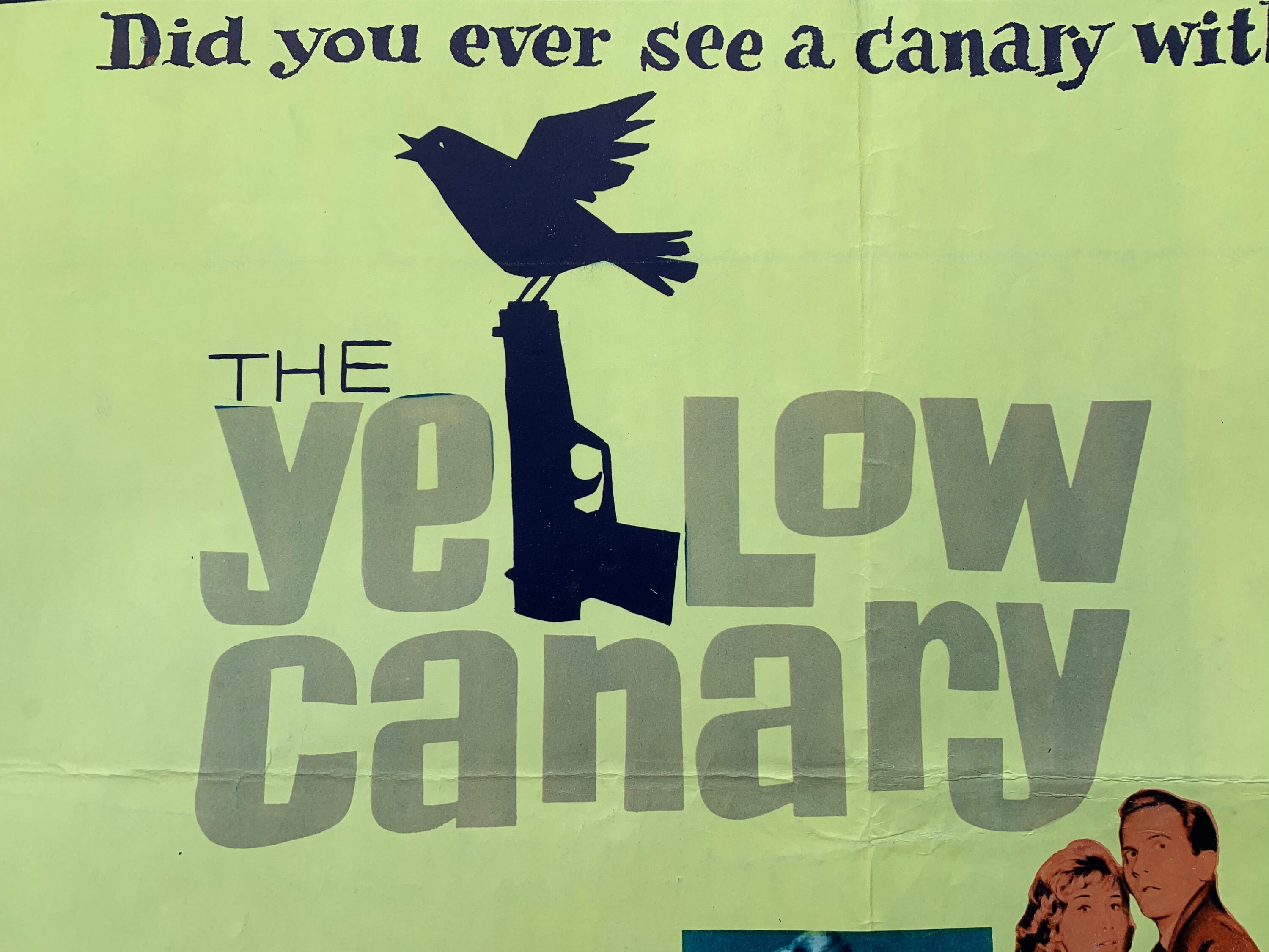 The Yellow Canary Bmovie poster. Great graphics original 1963 Etsy