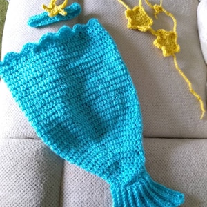 Baby Mermaid Tail Set, Baby Mermaid costume, mermaid newborn photos shoot prop, baby photo prop mermaid, infant mermaid tail