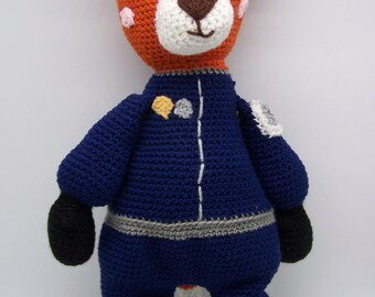 Astronaut Dog Plush Toy, outer space toy, space dog crocheted doll, astronauy dog
