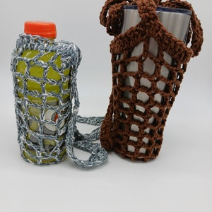 Water Bottle Sling, Hiking Hydration Unit, Water Bottle holder, bottle bag, shoulder carrier, festival bottle holder, bottle cozy