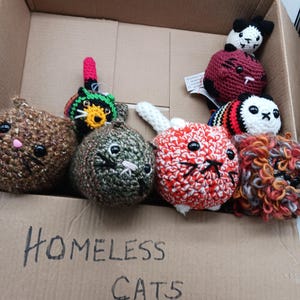 Crocheted cats, handmade stuffed animals, crocheted pets, cute cat plush, cat stuffie, kitty plushie