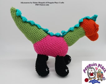 Pattern Only. Aliyasaurus crochet pattern PDF