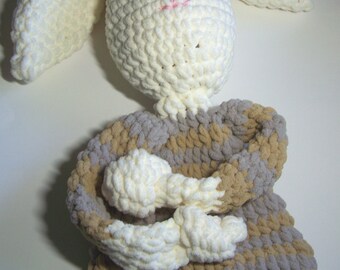 Soft and Cuddly Bunny Ragdoll cuddly, crocheted soft rabbit doll, extra large, ready to ship