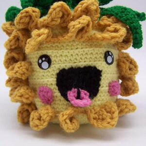 Happy Pineapple Plush, Handmade Kawaii crocheted pineapple