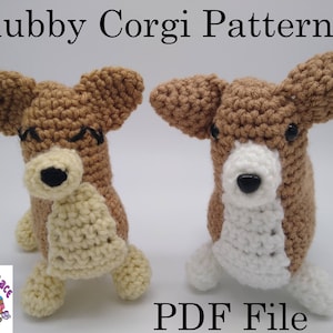 Pattern Only. Chubby Corgi. Crochet pattern PDF in American crochet terms.