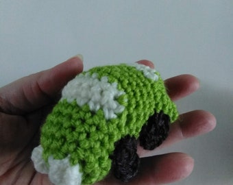 Soft car toy, crocheted car, gift for boy, newborn toy, new baby gift, amigurumi car, car plush, little car, diaper bag toy, toddler toy