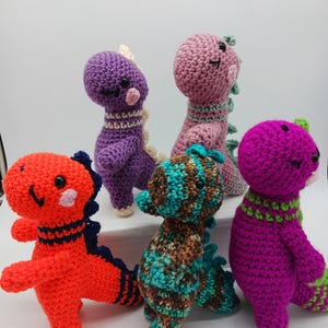 Dinosaur plush, soft dinosaur toy, handmade crocheted dino, one of a kind, kid-designed toy!