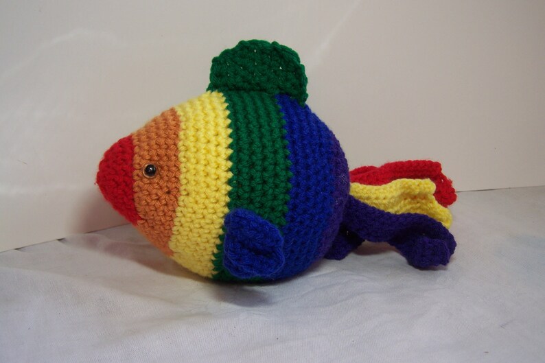 rainbow fish plush toy