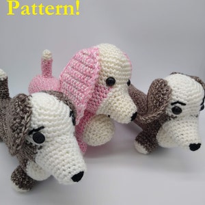 Pattern Only. Amigurumi Dachshund Crochet Pattern PDF, Sock Dachshund PDF, Cute dog crochet pattern