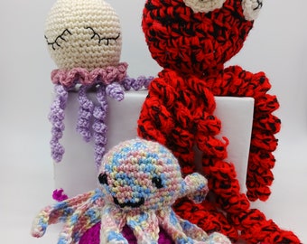 Octopus toys, octopus stuffie, colorful octopus plush