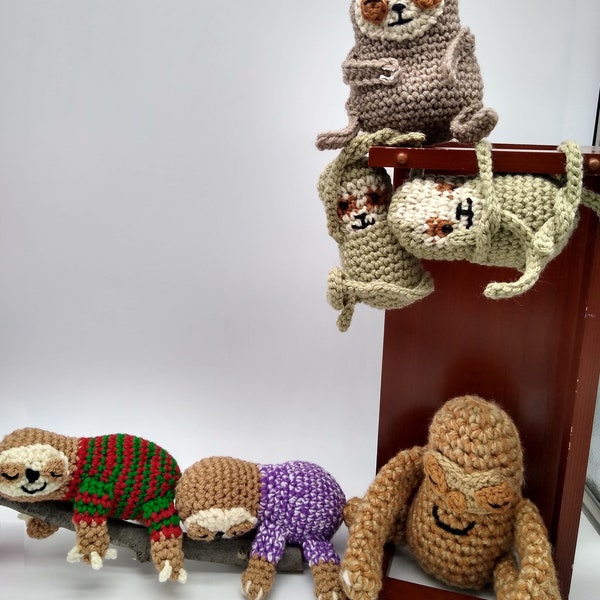 Sloth doll,  sloth plush, birthday gift, soft sloth doll, amigurumi, sloth toy, crochet sloth, handmade sloth, mini sloth, sloth soft toy