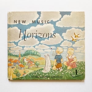 New Music Horizons, Children's Vintage Song Book from the 1950s, 1950s children's musical book, New Music Horizons Book One