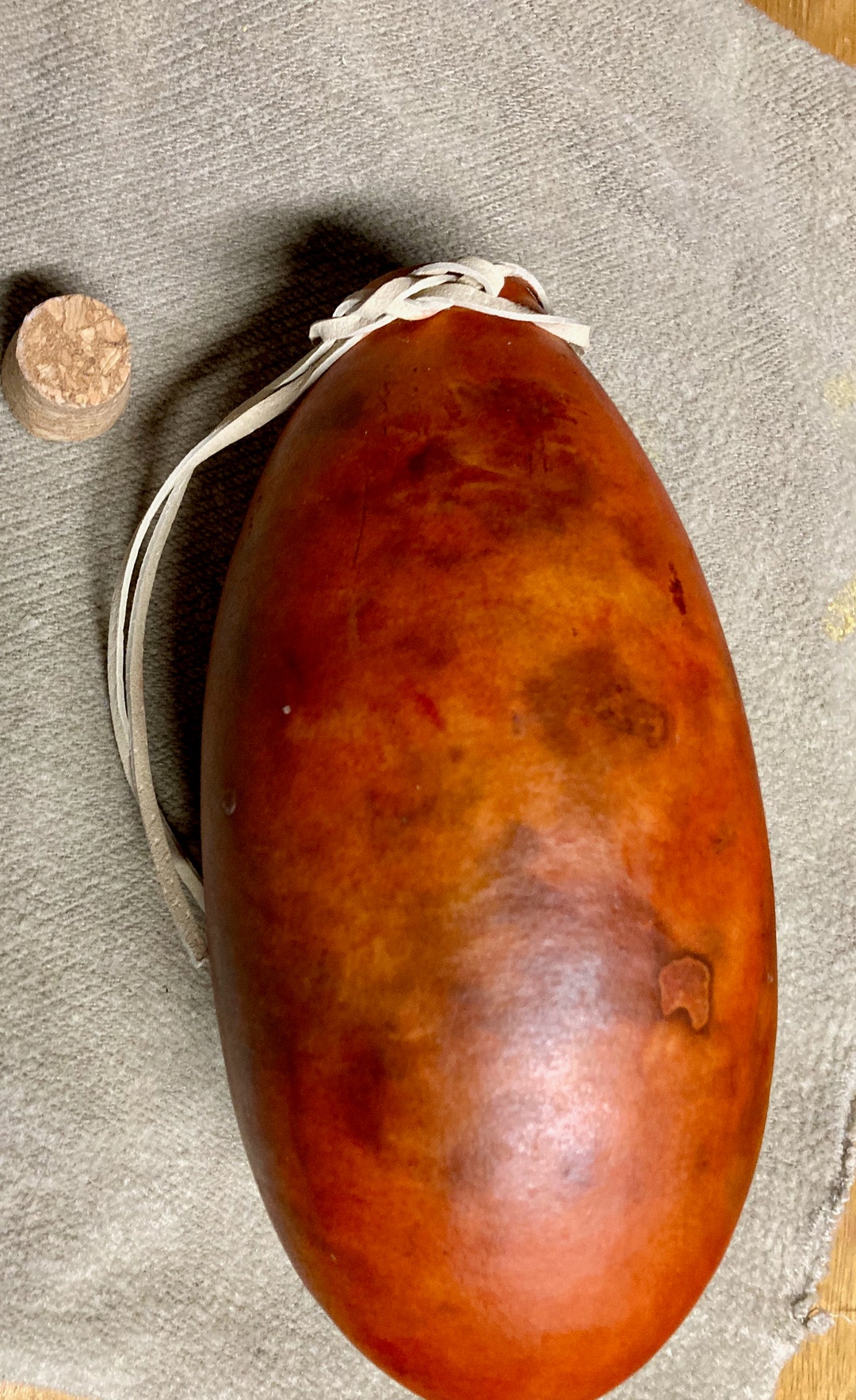 Canteen Gourd, All Natural, Deep Orange Color, Holds 2.0 Cups, 224 Etsy UK