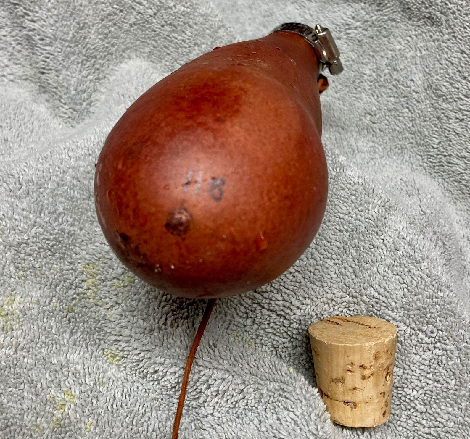 Canteen gourd all natural dark red brown holds 2.25 cups Etsy