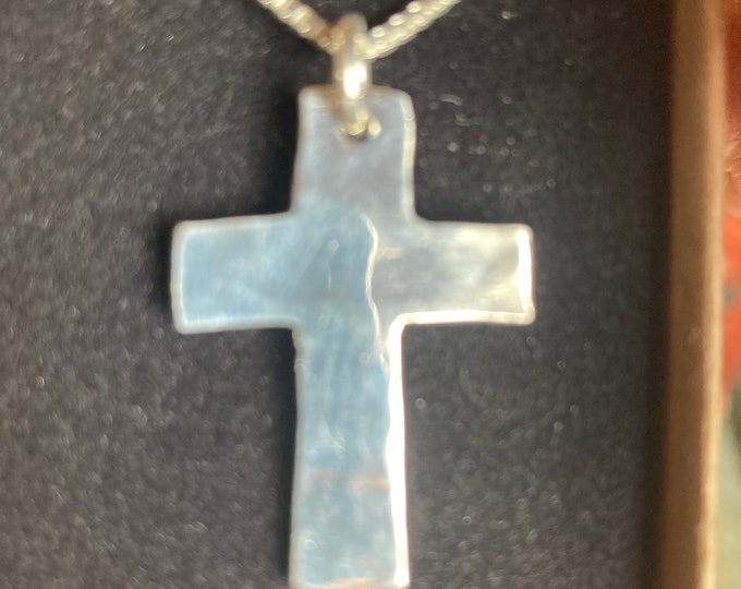 Cross with sterling silver necklace