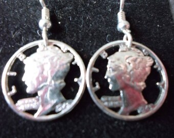 Mercury Dime earrings