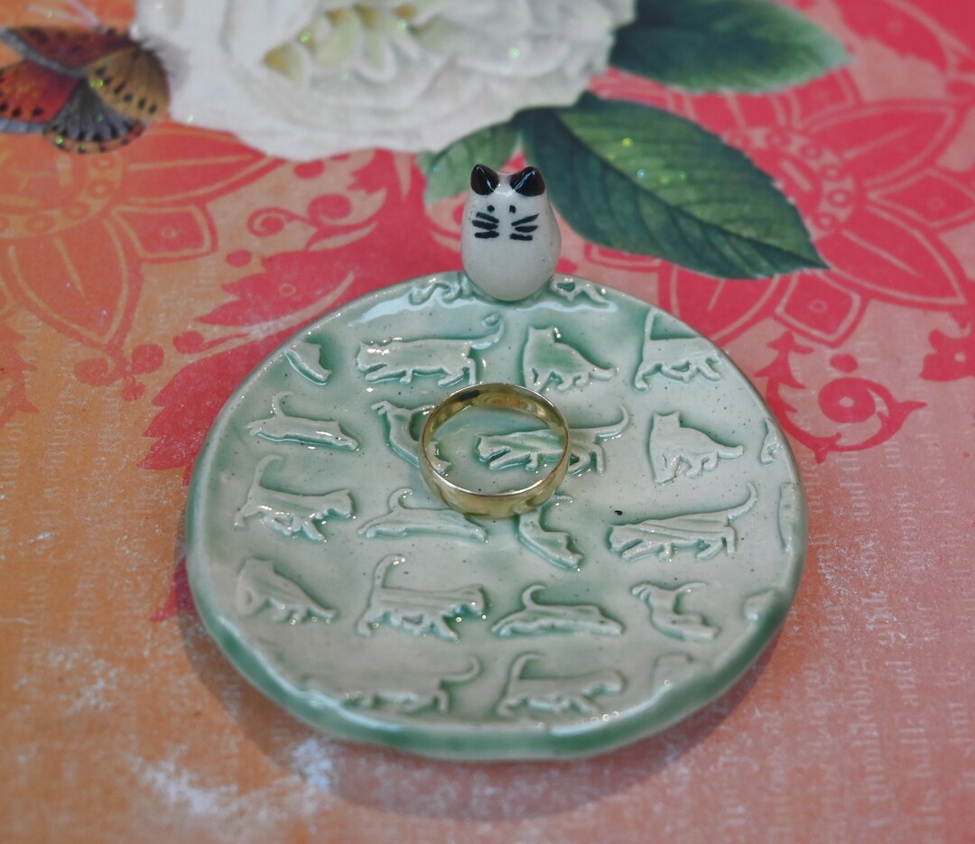 Cat Ring Holder. Siamese Cat Tea Bag Holder. Coffee Spoon Etsy