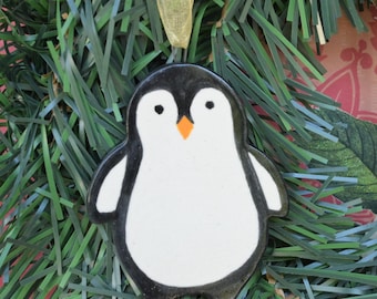 Penguin ornament. Holiday Penguin. Wall hanging. Christmas tree decoration. Gift for Christmas.