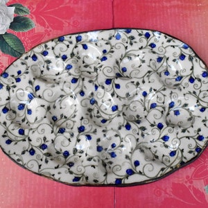 Deviled egg tray. Ceramic egg tray. Egg tray. Deviled egg holder. Egg holder. Egg tray. Deviled egg platter.