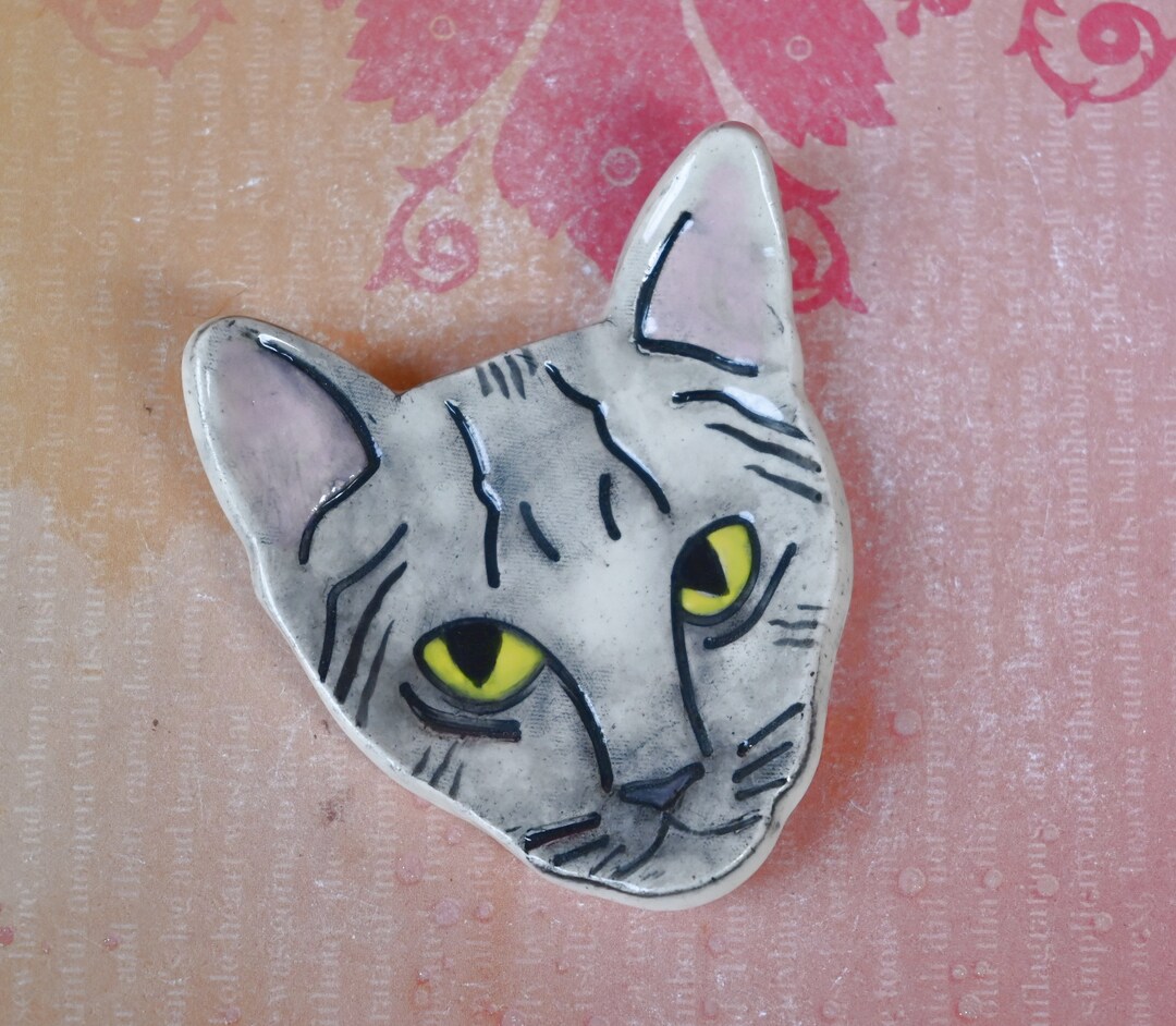 Cat Teaspoon Rest. Ring Holder. Tea Bag Rest. Cat Decoration. Trinket ...