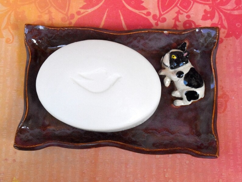 French Bulldog soap holder. Soap dish. Frenchie spoon rest