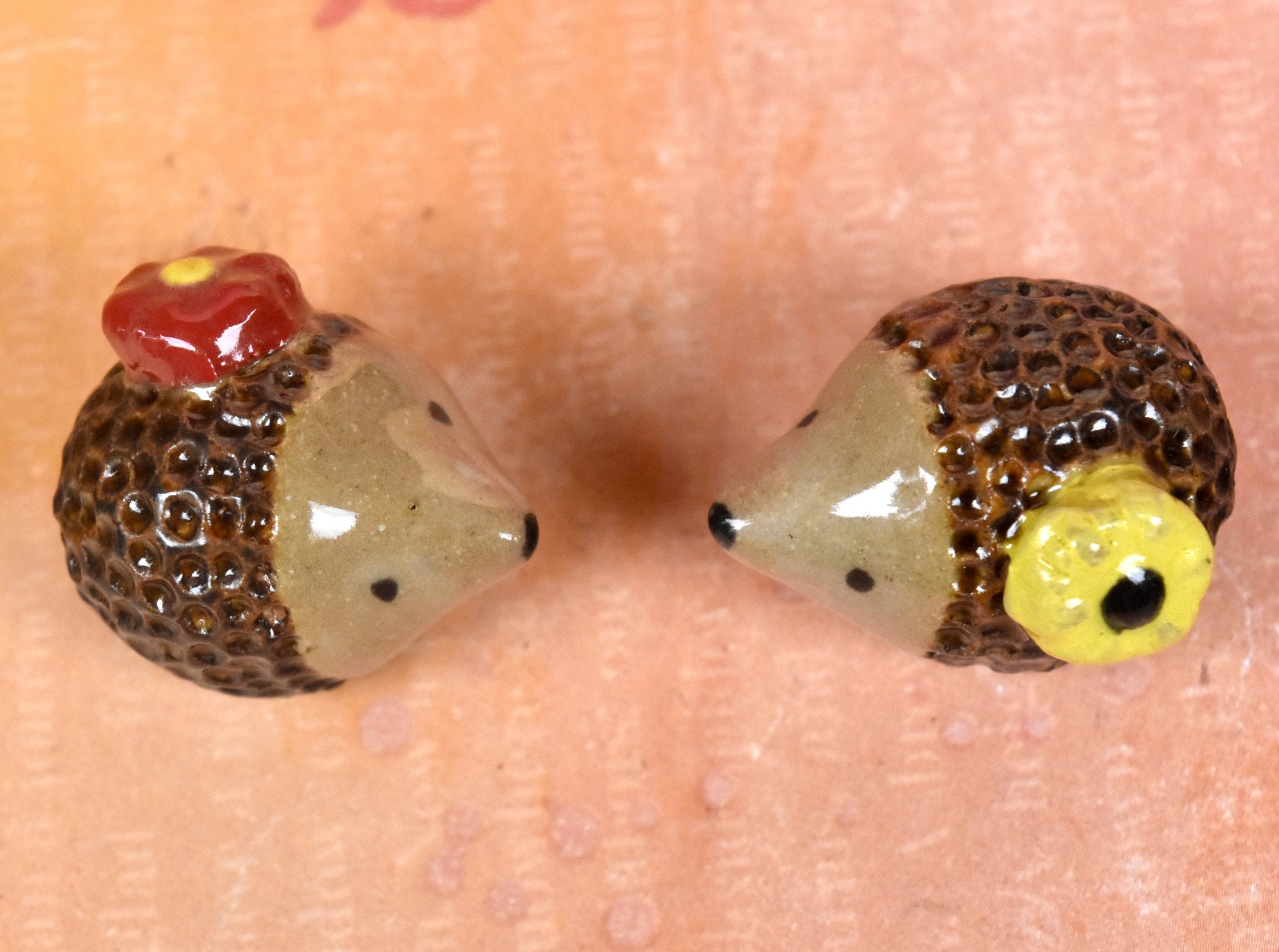 Hedgehog figurine. Ceramic hedgehog. Miniature Hedgehog Etsy