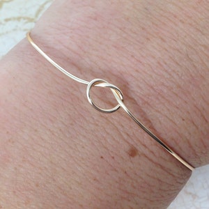 Bangles Double Knot Knotted Tie Thin Wire Warp Cuff Bracelet 10pcs-G036