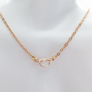 Tie the knot necklace, knot necklace, wire knot necklace, knotted necklace, bridesmaid necklace, infinity necklace, bridesmaid gift, bride
