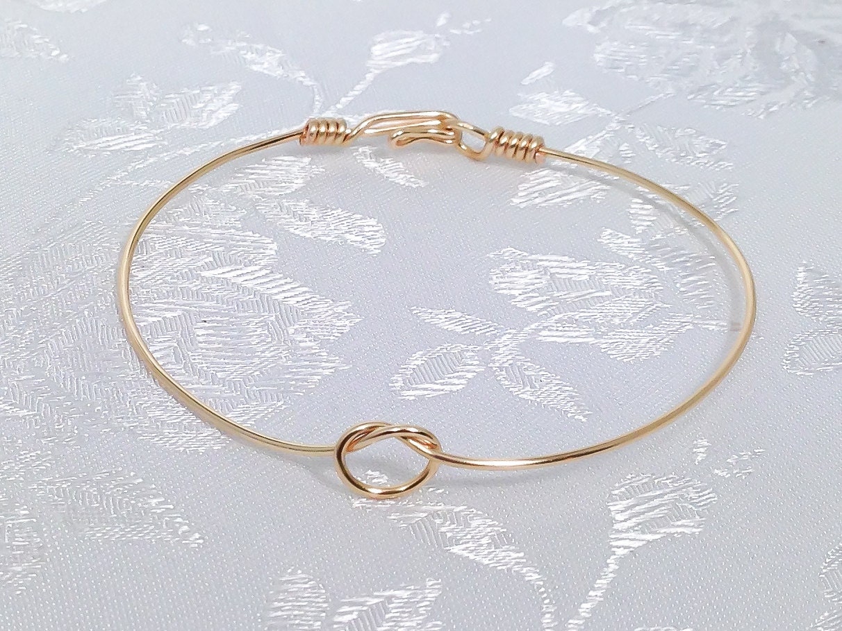 Tie the Knot Bracelet Bangle Bracelet Wire Knot Bracelet Etsy