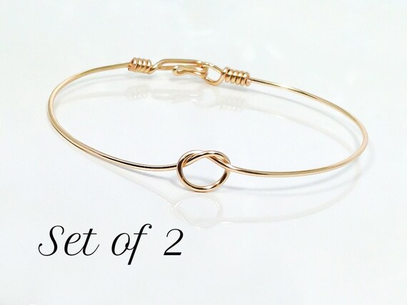 Ensemble de 2 bracelets tie the knot bracelet bracelet bracelet bracelet en fil de fer bracelet bracelet bracelet noue bracelet bracelet bracelet n ud or n ud delicat Etsy France