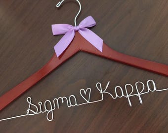 Personalized Wedding Hanger: Wire Name Bridal Hanger