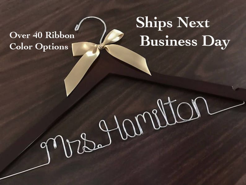 Ships Next Day, Wedding hanger, Priority mail option, wedding photos, bridal, Wedding gift, Bridesmaid gift, name hanger, bridal hanger, 