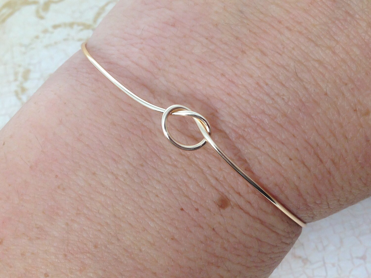 Tie the Knot Bracelet Bangle Bracelet Wire Knot Bracelet Etsy