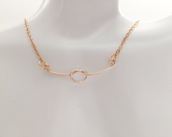 Collar con nudo delicado, regalo para damas de honor, plata u oro